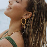 STAINLESS STEEL VINTAGE GOLD LARGE HOOP EARRINGS_CWAJE5122