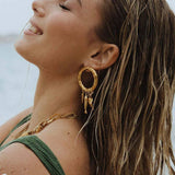 STAINLESS STEEL VINTAGE GOLD LARGE HOOP EARRINGS_CWAJE5122