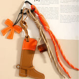 Western Horse Keychain With Beads Bow_Cwmm7824