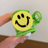 SMILEY FACE PONYTAIL HAIR CLAW CLIPS FOR WOMENS_CWAHA0291