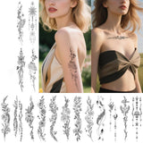 SEXY FLORAL SLEEVE TATTOOS BIKINI CHEST ART_CWMM8241