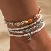18K GOLD NATURAL SHELL ANKLET STAINLESS STEEL_CWAJE4854