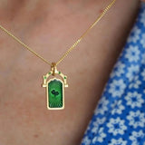 Vintage Titanium Steel Rotating Tarot Necklace_Cwmm5703