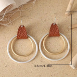 RETRO PERSONALITY IRREGULAR DOUBLE HOOP EARRINGS_CWAJE1981