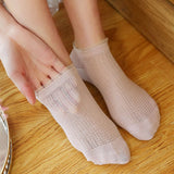 Women'S Solid Color Mesh Breathable Socks_Cwms2044