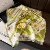 SILK SQUARE NECK SCARF FOR WOMEN 100 MULBERRY_CWASC0554