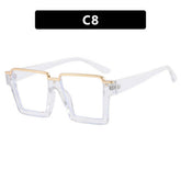 FASHIONABLE SQUARE FLAT GLASSES ANTI BLUE LIGHT_CWASG0317