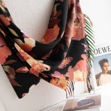 SOFT FLORAL TASSEL SCARF ELEGANT WOMENS WRAP_CWASC0916