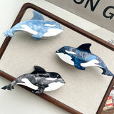 Tricolor Orca Acetate Claw Clip Ocean Chic Style