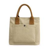SIMPLE CANVAS UNDERARM HANDBAG TOTE BAG_CWAB1263