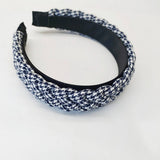 HANDMADE GEOMETRIC PLAID TWIST HEADBAND_CWAHA2602