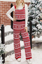 Women Christmas Snowflake Printing Jumpsuit_Cwsjs0163