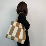 Tote Bags Canvas With Color Block Stitching_Cwab2041