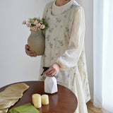 Waistband Cotton Linen Aprons With Pockets_Cwmm3289