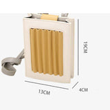 RETRO CONTRAST PLEATED SMALL SQUARE BAG_CWAB1903