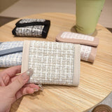 Simple Tweed Panel Trifold Wallet_Cwab06223