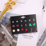 CHRISTMAS EARRING COMBINATION CARTOON EARRING SET_CWMM2611