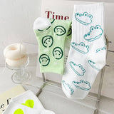 Women'S Middle Tube Cute Smile Pattern Socks_Cwms0513