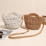 CROSSBODY HOLLOW COTTON WOVEN BAG BEACH BAG_CWAB1860