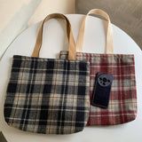 RETRO MIXED COLOR PLAID VERSATILE SHOULDER BAG_CWAB2155