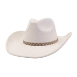 Western Ethnic Soft Suede Cowboy Fedora Hat_Cwah04400
