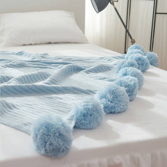 NEW KNITTED BALL AIR CONDITIONING THROW BLANKET_CWMM2364