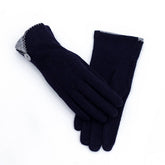 Fashionable Gold Striped Gloves_Cwag0075