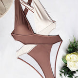 CROSS CONTRAST ONE PIECE SWIMSUIT_CWMW0279