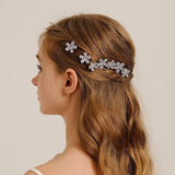 SIMPLE AND VERSATILE FLOWER BRIDAL COMB SET_CWAHA2775