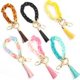 ACRYLIC BRACELET KEYCHAIN FOR WOMEN COLORFUL BEADED_CWAB5009