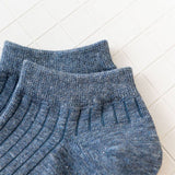 SOLID VERTICAL STRIPES BREATHABLE ANKLE SOCKS_CWMS032