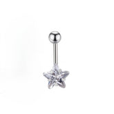 Titanium Star Zircon Belly Button Ring_Cwmm9456