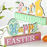 EASTER BUNNY EGG LETTER WOOD STANDING DECOR_CWAJE05392