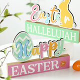 EASTER BUNNY EGG LETTER WOOD STANDING DECOR_CWAJE05392