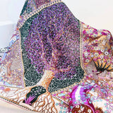 BOLD FLORAL ANIMAL SILK BLEND WRAP_CWASC0890