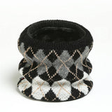 PLAID CONTRAST COLOR FASHION NECK COVER_CWASC1036
