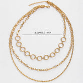 MULTI LAYERED 18K THREE LAYER NECKLACE_CWMM3692