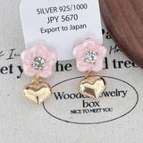 FASHION FLOWER HEART EARRINGS_CWAJE2044