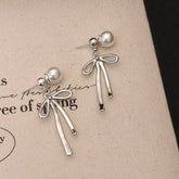 NEW SIMPLE FASHION BOW PEARL EARRINGS FOR WOMEN_CWAJE2990