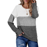 Womens Crew Neck Pullover Matching Color Hoodie