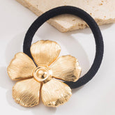 MINIMALIST GEOMETRIC METAL FLOWER HAIR TIE_CWAHA6201