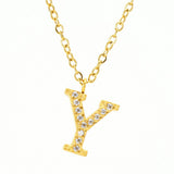 FASHION 26 LETTER DIAMOND PENDANT NECKLACE_CWAJE0684