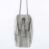 Cwab4543_Rivet Tassel Chain Shoulder Crossbody Bag