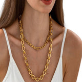 DOUBLE U SHAPED STAINLESS STEEL NECKLACE_CWMM3591