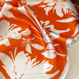 FLORAL SCARF FOR WOMEN ELEGANT GIFT SQUARE WRAP_CWASC0615