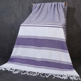 Wide Stripe Tassel Towel Turkish Cotton Beach Wrap_Cwmm7669