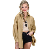Women Loose Button Down Jacket_Cwoja695