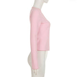 V-Neck Base Spice Slim Sexy Long Sleeve T-Shirt