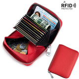 COIN PURSE ZIPPER GENUINE LEATHER CARD HOLDER_CWAB3831