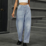 Washed Loose Nine-Inch Harlen Jeans